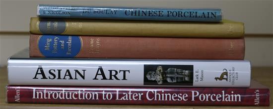 Five books relating to Asian art including Chinese porcelain